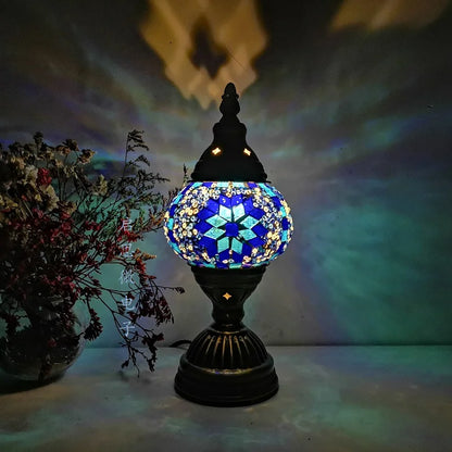 [Action Requise] Lampe de Chevet Turque Mosaïque - Verre Coloré Fait Main & Ambiance Orientale Chaleureuse