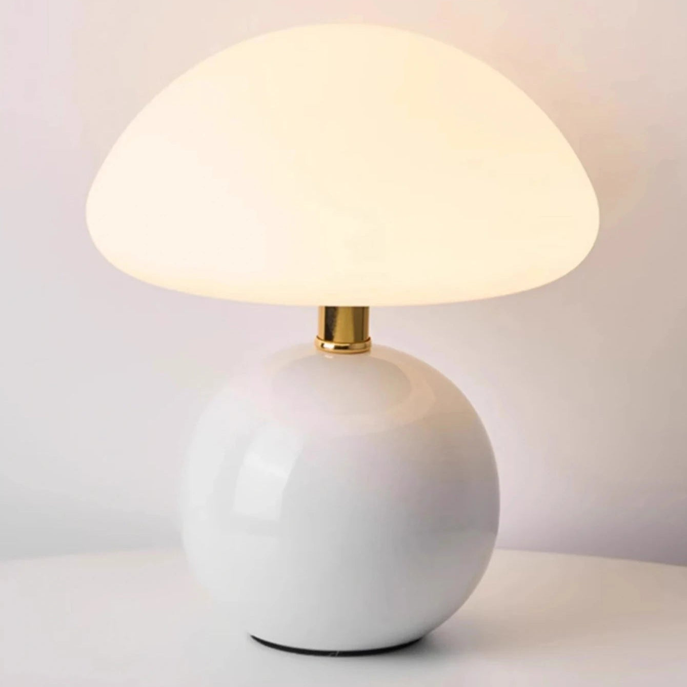 Lampe de Chevet Champignon LED – Design Moderne Blanc, Ambiance Cosy et Éclairage Apaisant
