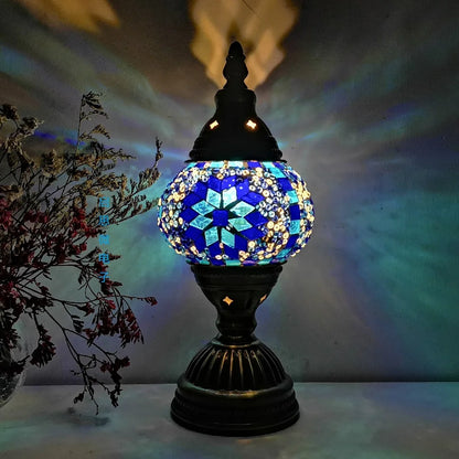 [Action Requise] Lampe de Chevet Turque Mosaïque - Verre Coloré Fait Main & Ambiance Orientale Chaleureuse