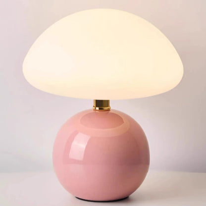 Lampe de Chevet Champignon LED – Design Moderne Blanc, Ambiance Cosy et Éclairage Apaisant