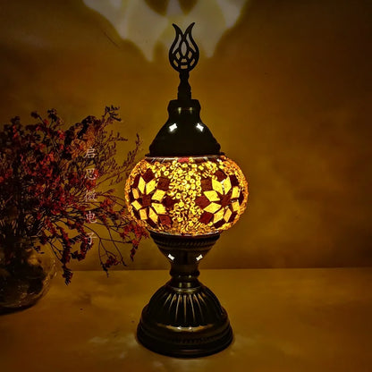 [Action Requise] Lampe de Chevet Turque Mosaïque - Vergfre Coloré Fait Main & Ambiance Orientale Chaleureuse