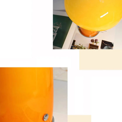 Lampe de Chevet LED Champignon Orange – Design Moderne & Atypique, Lumière Apaisante et Ambiance Cosy