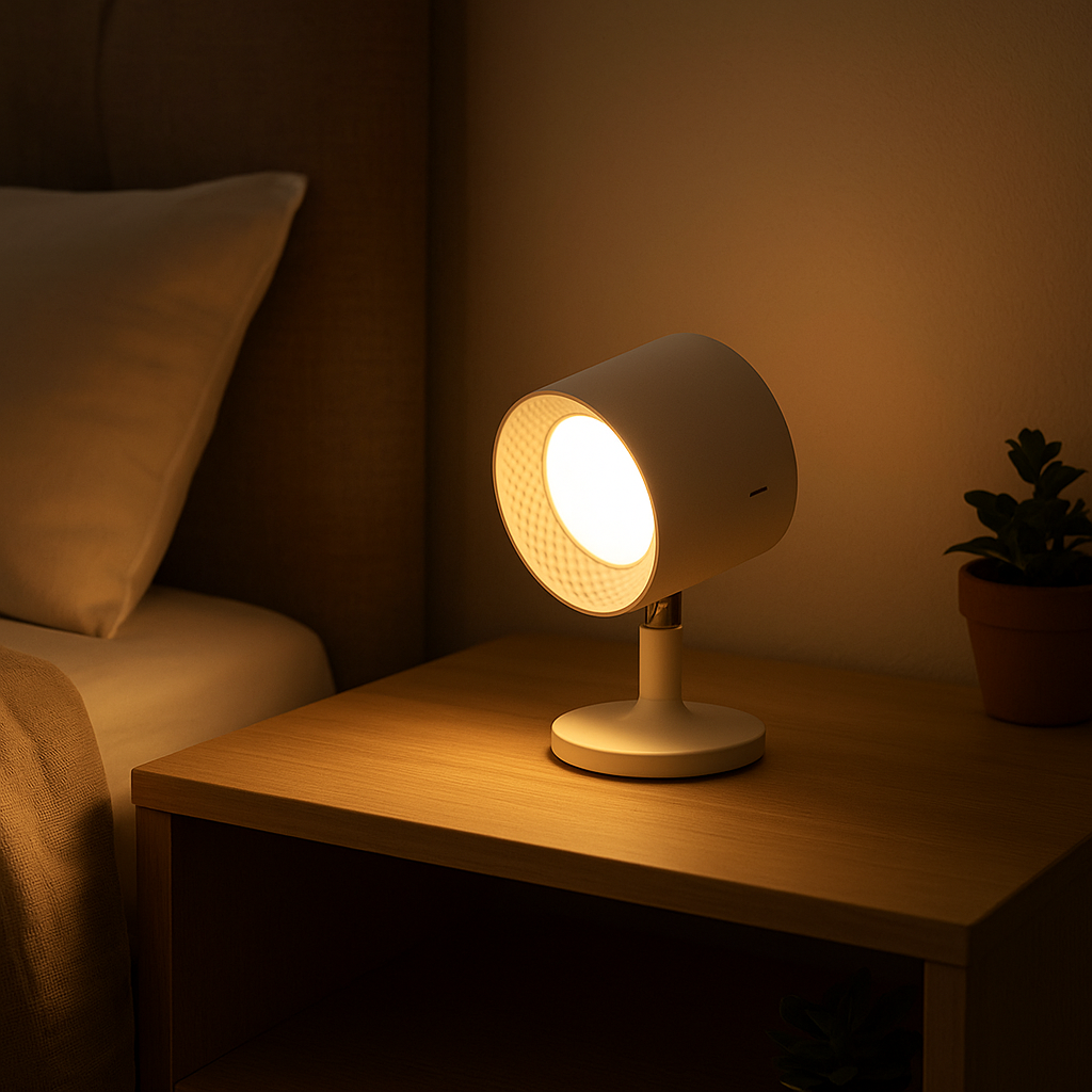 Lampe de Chevet LED Tactile 360° Rotative – Rechargeable USB, Télécommande, Design Moderne et Portable