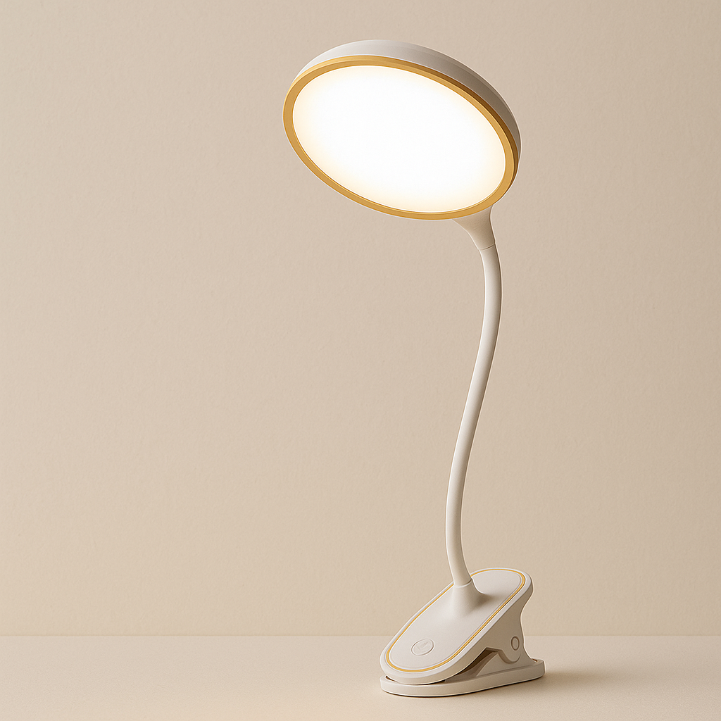 Lampe de Chevet LED Tactile Rechargeable avec Pince – 3 Modes Dimmables pour Lecture et Lumière Apaisante