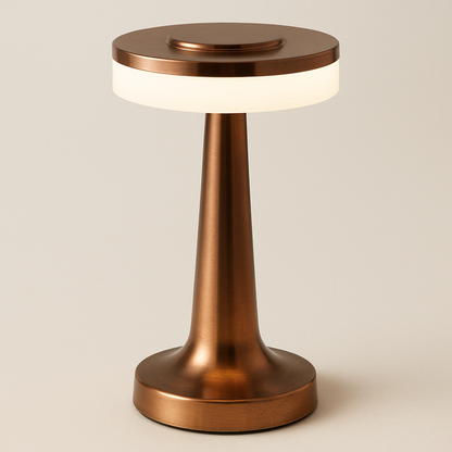 Lampe de Chevet LED Rétro Métal – Tactile, Rechargeable USB, Dimmable 3 Couleurs pour Ambiance Cosy et Élégante