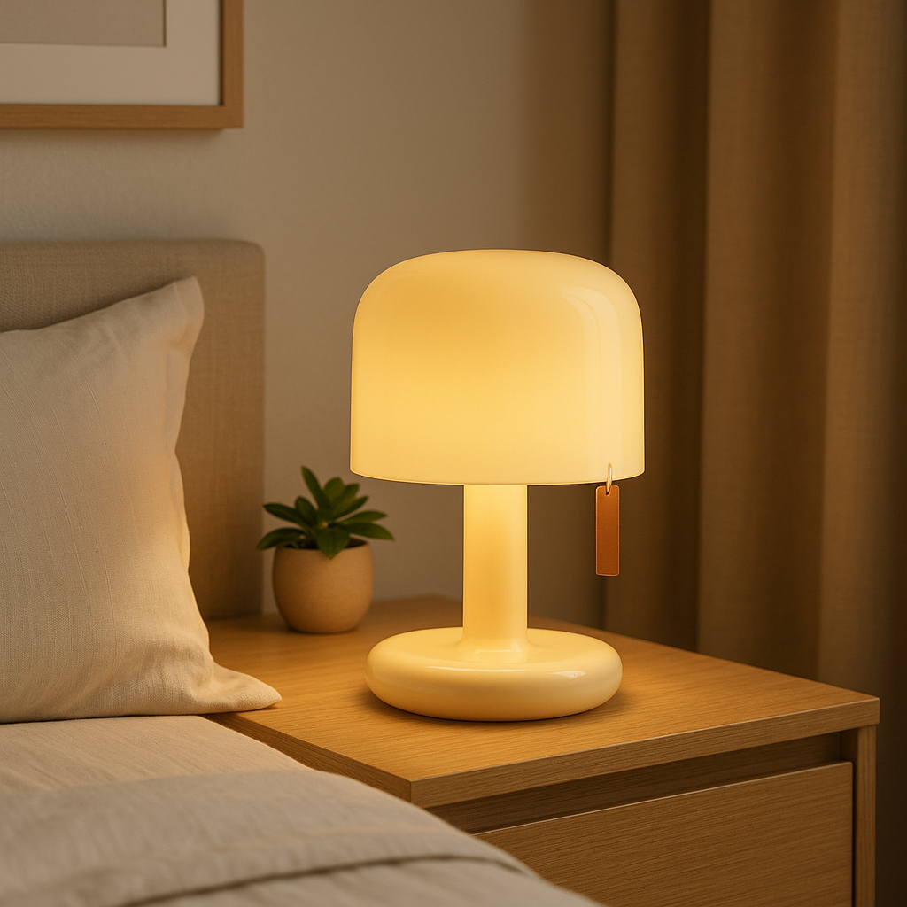 Lampe de Chevet Mini Champignon Rechargeable — LED Tactile USB, Design Moderne & Ambiance Douce