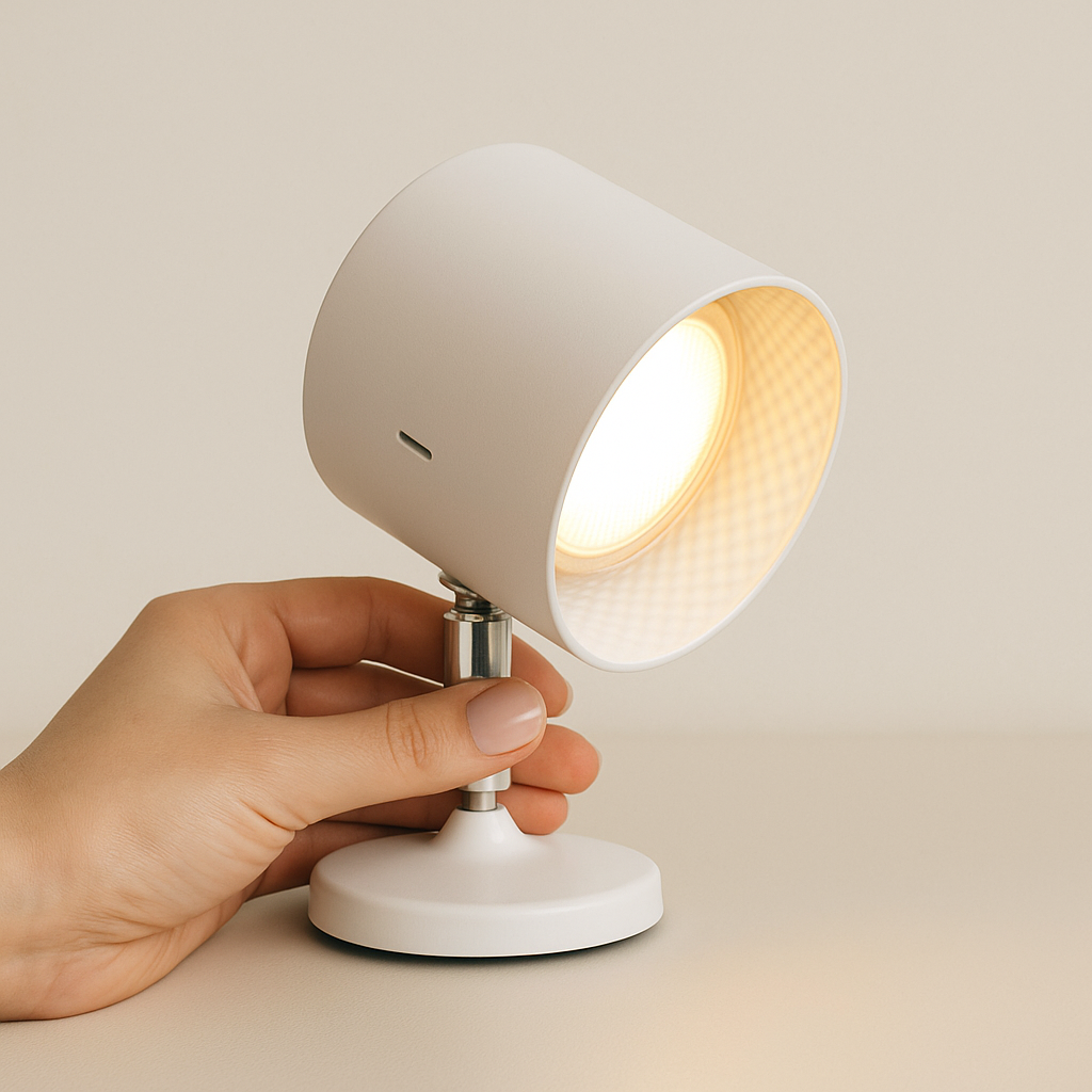 Lampe de Chevet LED Tactile 360° Rotative – Rechargeable USB, Télécommande, Design Moderne et Portable