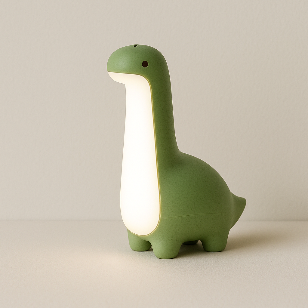 Lampe de Chevet Dinosaure LED Rechargeable – Veilleuse Tactile pour Enfant, Lumière Chaude Douce et Minuterie