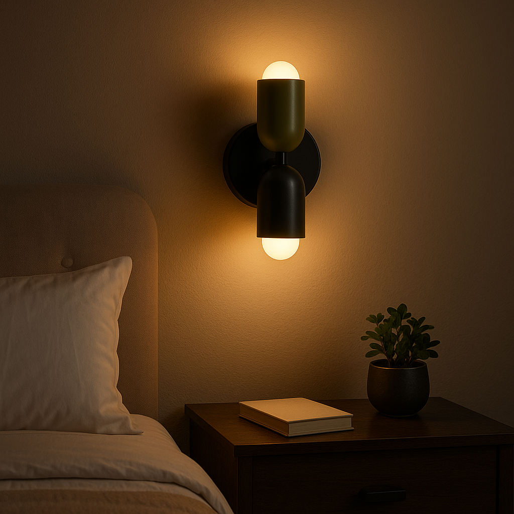 Lampe de Chevet Murale Macaron – LED Nordique Colorée en Métal, Design Moderne et Doux pour Ambiance Cosy