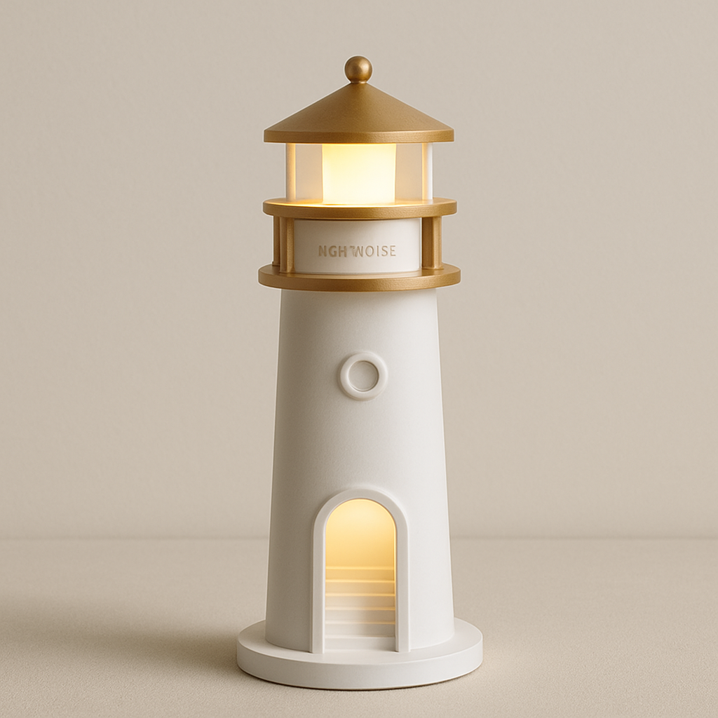 Lampe de Chevet Phare avec Projection de Lune – Veilleuse Enfant Bluetooth, Capteur de Mouvement et Télécommande pour Douces Nuits