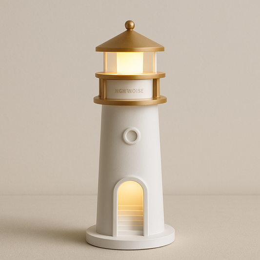 Lampe de Chevet Phare avec Projection de Lune – Veilleuse Enfant Bluetooth, Capteur de Mouvement et Télécommande pour Douces Nuits