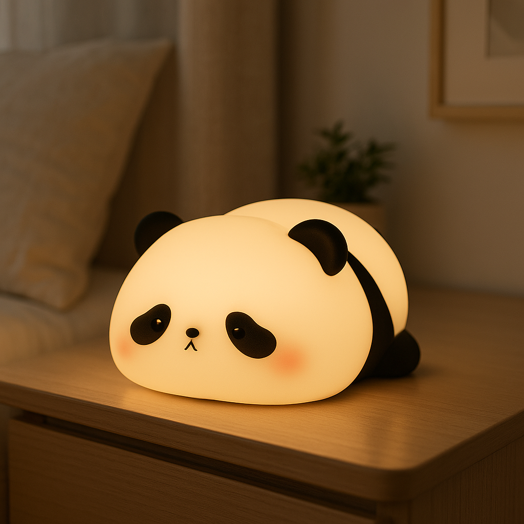 Lampe de Chevet Panda Tactile – LED Rechargeable USB avec Minuterie, Lumière Douce et Apaisante Enfant